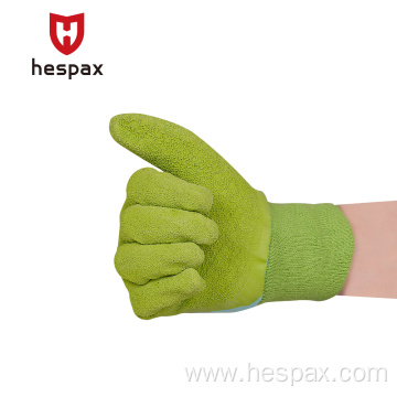 Hespax Safe Gloves Latex Coated Children's Gardening Outdoor